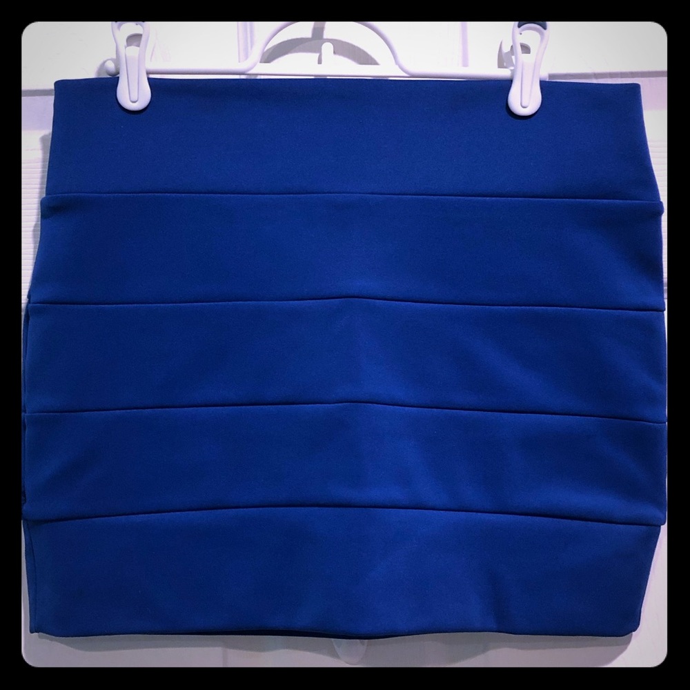 Royal blue stretchy skirt